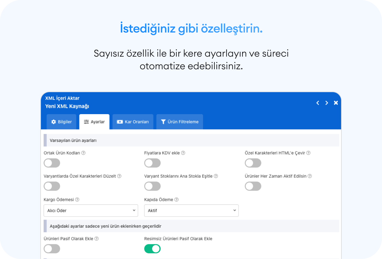 yapay zeka mobil e-ticaret sitesi